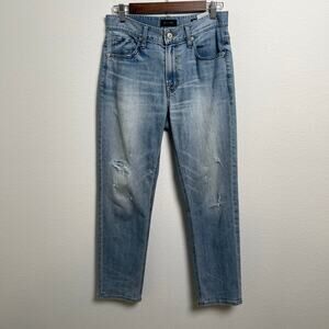 Buckaroo High Rise Straight Crop Jeans Women’s 28 Distressed Light Wash Denim